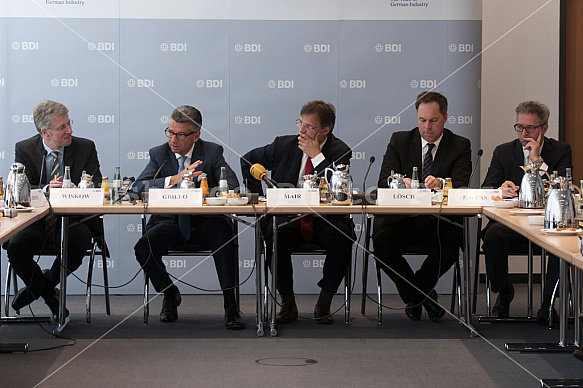 The President of the Federation of German Industries (BDI) Ulrich Grillo meets the VAP association