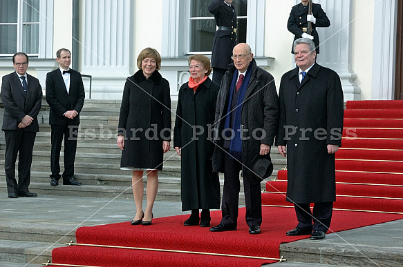 State visit of Napolitano in Berlin