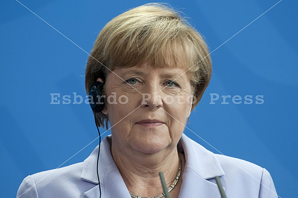 Angela Merkel receives the Prime Minister of Denmark Lars Løkke Rasmussen