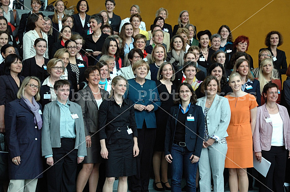The 100 most successful women meet Angela Merkel