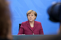 Angela Merkel receives the President of the Swiss Confederation Didier Burkhalter