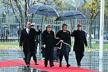 Angela Merkel receives the Prime Minister of Norway Erna Solberg