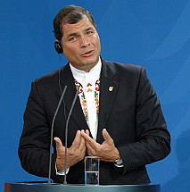 Press conference of Angela Merkel and Rafael Correa Delgado