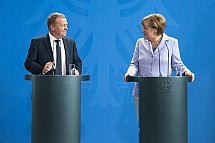 Angela Merkel receives the Prime Minister of Denmark Lars Løkke Rasmussen
